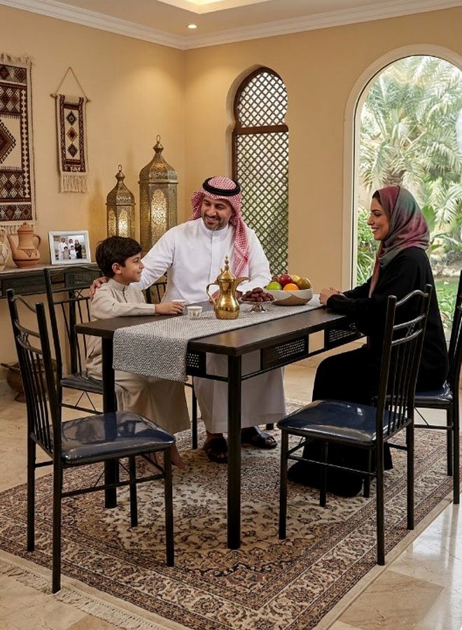 طقم طاولة طعام مع 4 كراسي - Image 3