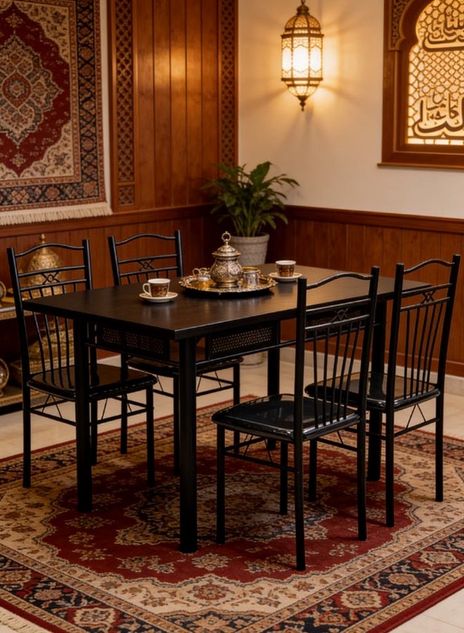 طقم طاولة طعام مع 4 كراسي - Image 4