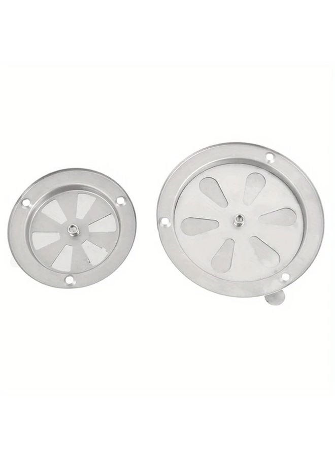 Adjustable Air Vent Grille 95 125mm Stainless Steel Round Duct Cover Model A Petal Lever - Image 3