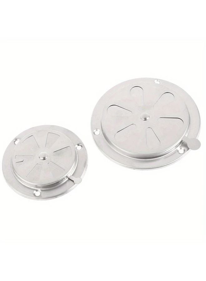 Adjustable Air Vent Grille 95 125mm Stainless Steel Round Duct Cover Model A Petal Lever - Image 2