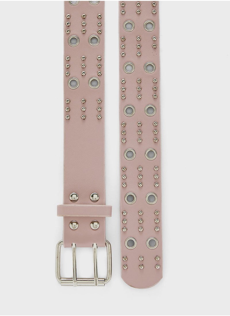Ginger - Eyelet Detail Casual Belt - Image 1