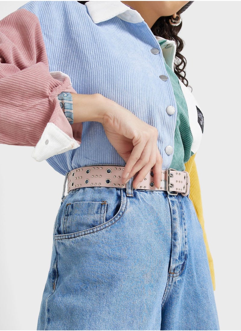 Ginger - Eyelet Detail Casual Belt - Image 1