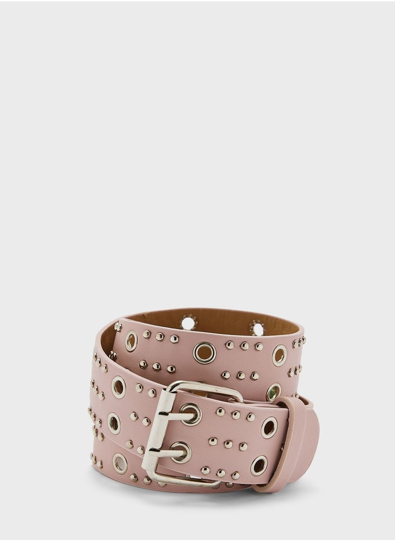Ginger - Eyelet Detail Casual Belt - Image 1