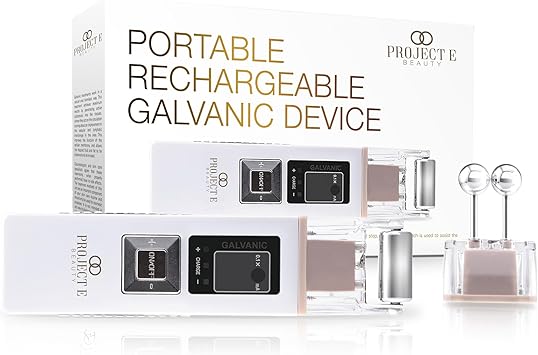 Project E Beauty Galvanic Facial Lifting Roller by Project E Beauty Smooths Firms Skin Diminishes Fine Lines Wrinkles Deep Pore Cleansing Improves Circulation Lymphatic Drainage Rechargeable - Image 1