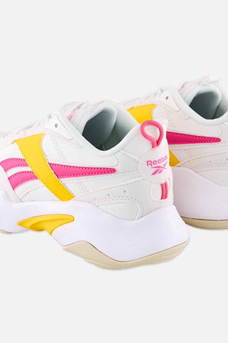 Reebok Women Turbo Restyle Lace Up Running Shoes, White - Image 2