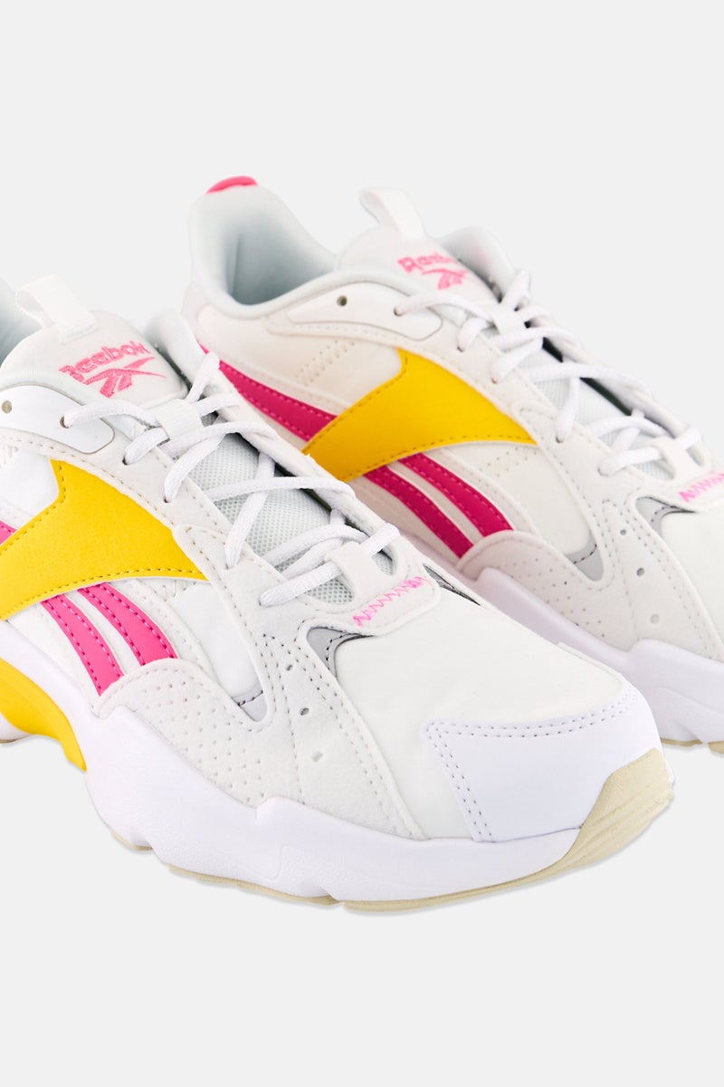 Reebok Women Turbo Restyle Lace Up Running Shoes, White - Image 3