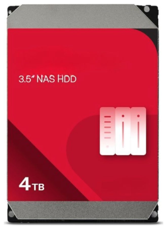 4TB NAS Internal Hard Drive, 3.5", 5400 RPM, SATA 6Gb/s, CMR Technology, 128MB Cache - Image 1
