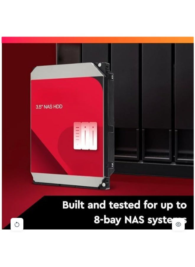 4TB NAS Internal Hard Drive, 3.5", 5400 RPM, SATA 6Gb/s, CMR Technology, 128MB Cache - Image 2