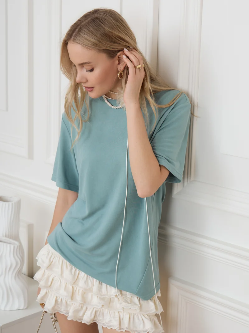 Lichi  Loose-fitting jersey T-shirt for Women | Best Price UAE