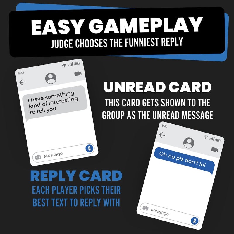 Viral Studios Left on Read - Hilarious Text Message Party Game for Adults | 500 Cards, Fast-Paced Group Fun for Game Nights, Parties, and College Hangouts | Card Set for Friends and Social Gatherings - Image 3