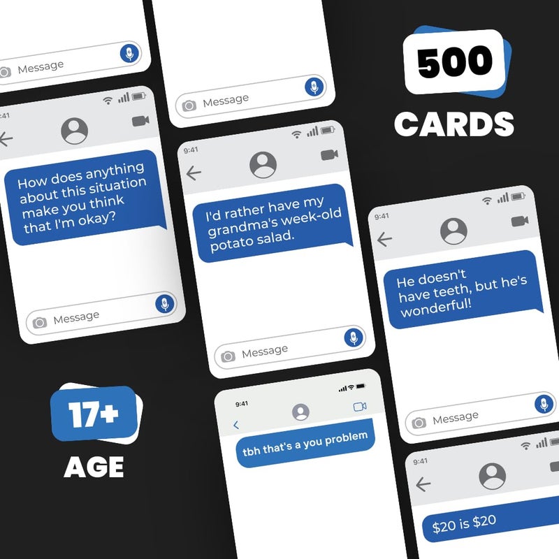 Viral Studios Left on Read - Hilarious Text Message Party Game for Adults | 500 Cards, Fast-Paced Group Fun for Game Nights, Parties, and College Hangouts | Card Set for Friends and Social Gatherings - Image 4