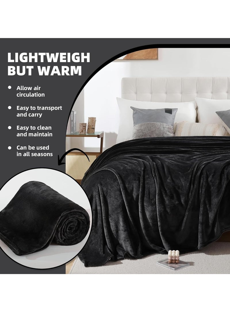 TRASSLE Fleece Blanket,280GSM Plush Throw Fuzzy Lightweigh, Super Soft Microfiber Flannel Blankets for Couch, Bed, Sofa Ultra Luxurious Warm and Cozy for All Seasons - Image 3