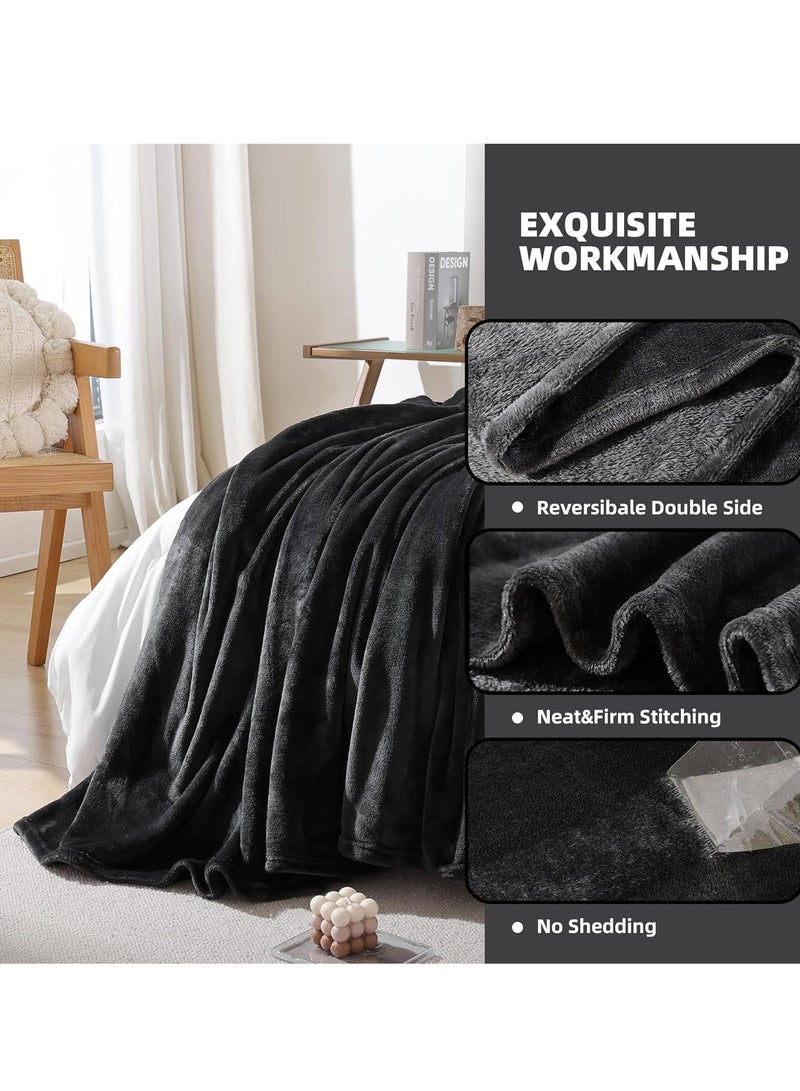 TRASSLE Fleece Blanket,280GSM Plush Throw Fuzzy Lightweigh, Super Soft Microfiber Flannel Blankets for Couch, Bed, Sofa Ultra Luxurious Warm and Cozy for All Seasons - Image 4