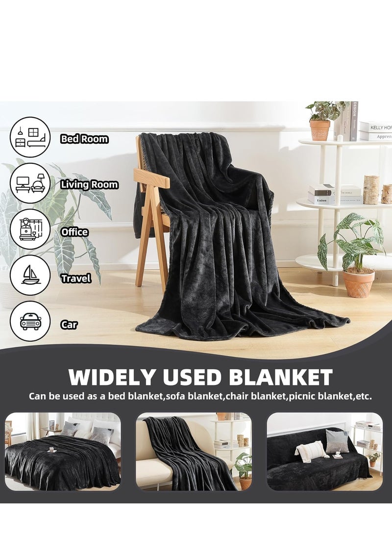 TRASSLE Fleece Blanket,280GSM Plush Throw Fuzzy Lightweigh, Super Soft Microfiber Flannel Blankets for Couch, Bed, Sofa Ultra Luxurious Warm and Cozy for All Seasons - Image 5