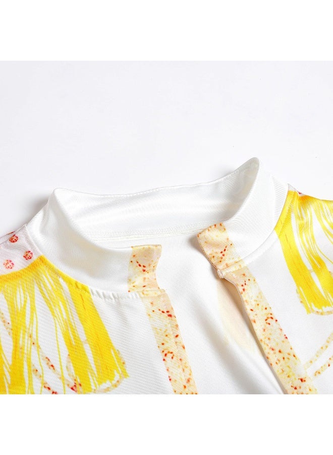 Halamodo 3 PCS K-POP Demon Hunter Girl Group Rumi Mira Zoey Cosplay Costume Set,  Popular Singer Embroidered Performance Outfit, Girls Dance Stage Performance Clothing Set, Role-Play Party Costume, Suitable For Stage Performances, Theme Parties, Talent Shows And Other Occasions ,For Ages 3-10 Children's Costumes - Image 5