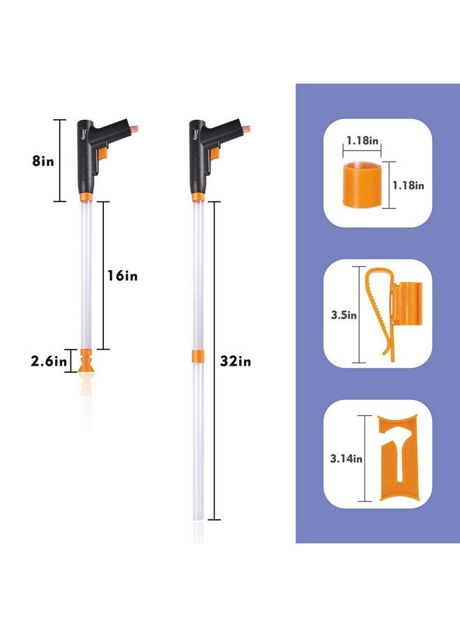 هايغر منظف حصى حوض السمك من هيغر، مغير مياه سريع جديد مع زر ضغط الهواء، طقم منظف رمل حوض السمك، مكنسة كهربائية سيفون لحوض السمك مع مشبك تحكم في خرطوم المياه - Image 4