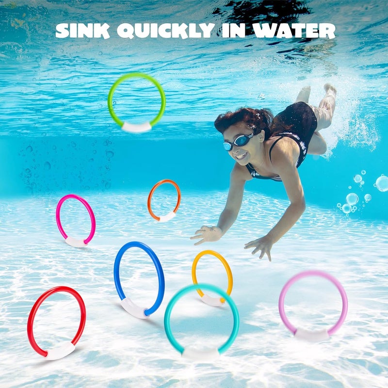 JOYIN Diving Rings, Pool Toy, 8 Colors, Underwater Training, Swimming Pool Diving Ring Toy For Kids, Gift, Summer, Swimming - Image 2