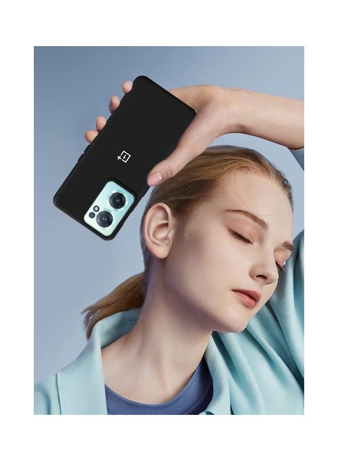 NIBEMINENT OnePlus Nord CE 2 Silicone Liquid Case Soft Ultra Slim Shockproof Full Body Protection Cover 6.43inch Black - Image 4