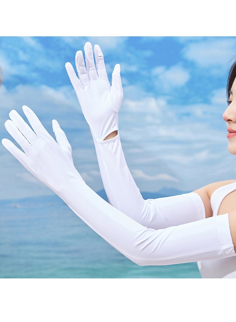 عام أكمام طويلة من النايلون للحماية من الشمس بسيطة صيفية خارجية للرجال والنساء، أكمام جليدية مضادة للأشعة فوق البنفسجية تناسب ركوب الدراجات - Image 1