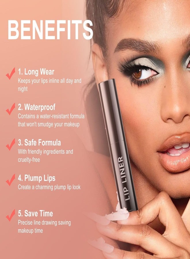 OETUIOW Lip Stain Long Lasting & Waterproof Lip Liner, Non-Stick Cup Highly Pigmented Natural Finish, Lip Gloss for All-Day Color Hold (Black) - Image 4
