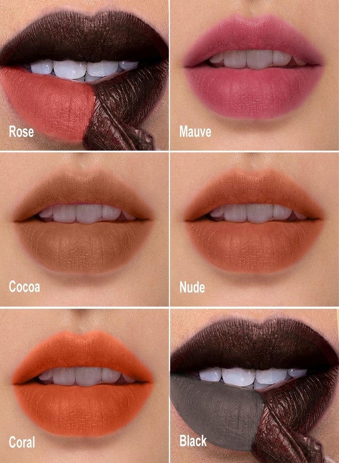 OETUIOW Lip Stain Long Lasting & Waterproof Lip Liner, Non-Stick Cup Highly Pigmented Natural Finish, Lip Gloss for All-Day Color Hold (Black) - Image 3