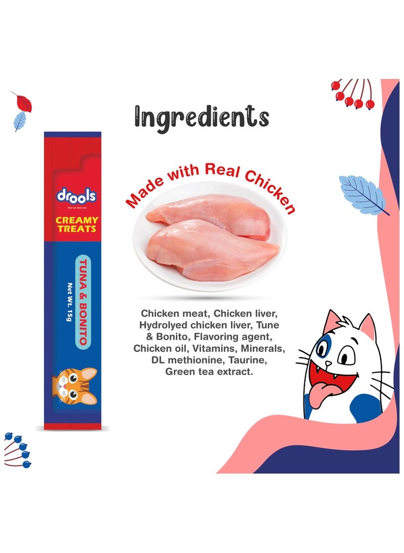Drools Creamy Lickable Cat Treats  Tuna & Bonito 25 x 15g  - Image 4