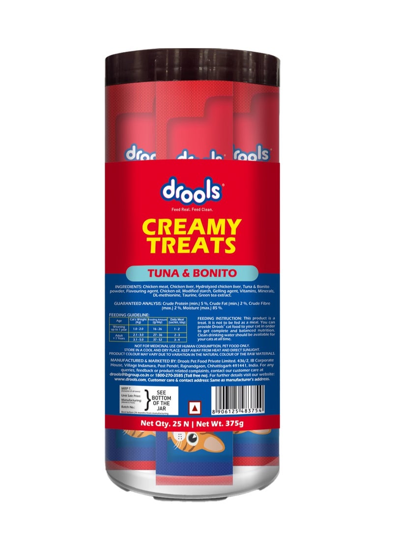 Drools Creamy Lickable Cat Treats  Tuna & Bonito 25 x 15g  - Image 2