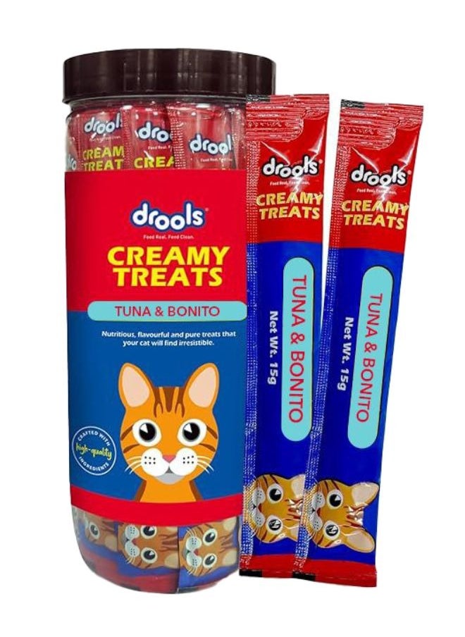 Drools Creamy Lickable Cat Treats  Tuna & Bonito 25 x 15g  - Image 1