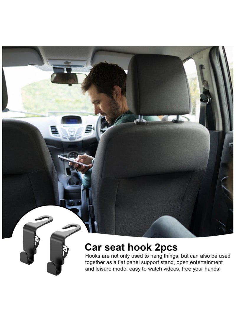 SYOSI Car Headrest Hook 2 Pcs, Multifunctional Car Seat Hooks, Purse Hook for Car, Auto Headrest Hidden Hooks, Hooks for Car Seat Headrest, Universal for Handbag Purse Backpacks Bags and Groceries  - Image 4