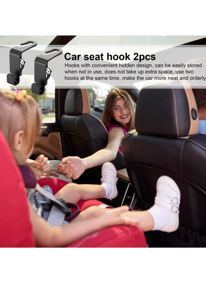 SYOSI Car Headrest Hook 2 Pcs, Multifunctional Car Seat Hooks, Purse Hook for Car, Auto Headrest Hidden Hooks, Hooks for Car Seat Headrest, Universal for Handbag Purse Backpacks Bags and Groceries  - Image 3