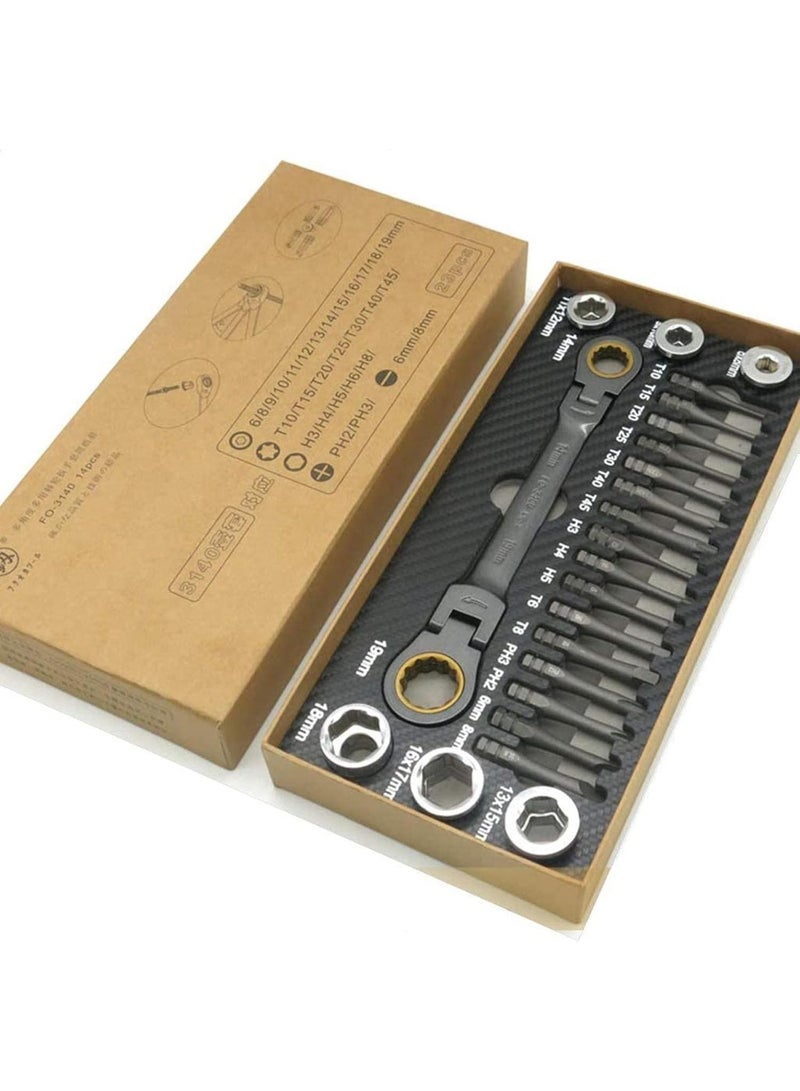 GGOOT tool kit tool set Kit Sleeve Ratchet Wrench Set Auto Repair Repair tool kit tool set Special Set Car Hardware tool kit tool setbox  - Image 1