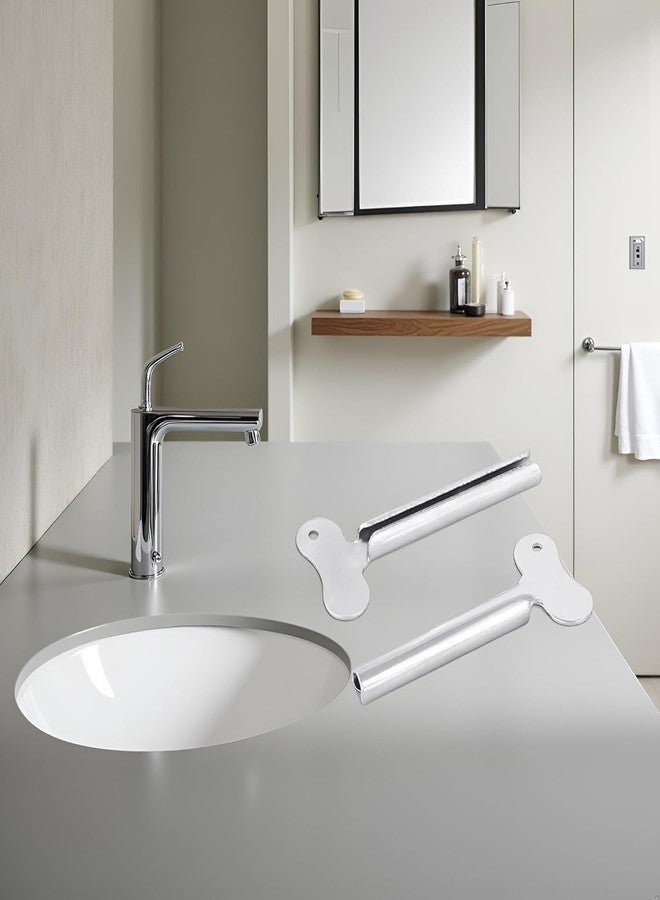 Dwuww 2Pcs Silver Stainless Steel Toothpaste Squeezer and Hair Dye Dispenser - Metal Roller Tube Wringer Tool for Bathroom and Salon Use | Durable Multi-Purpose Squeezing Tool with Safety Design - Image 5