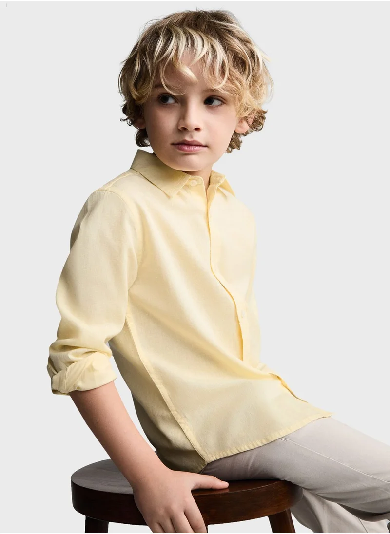 MANGO Kids Essential Slim Fit Shirt