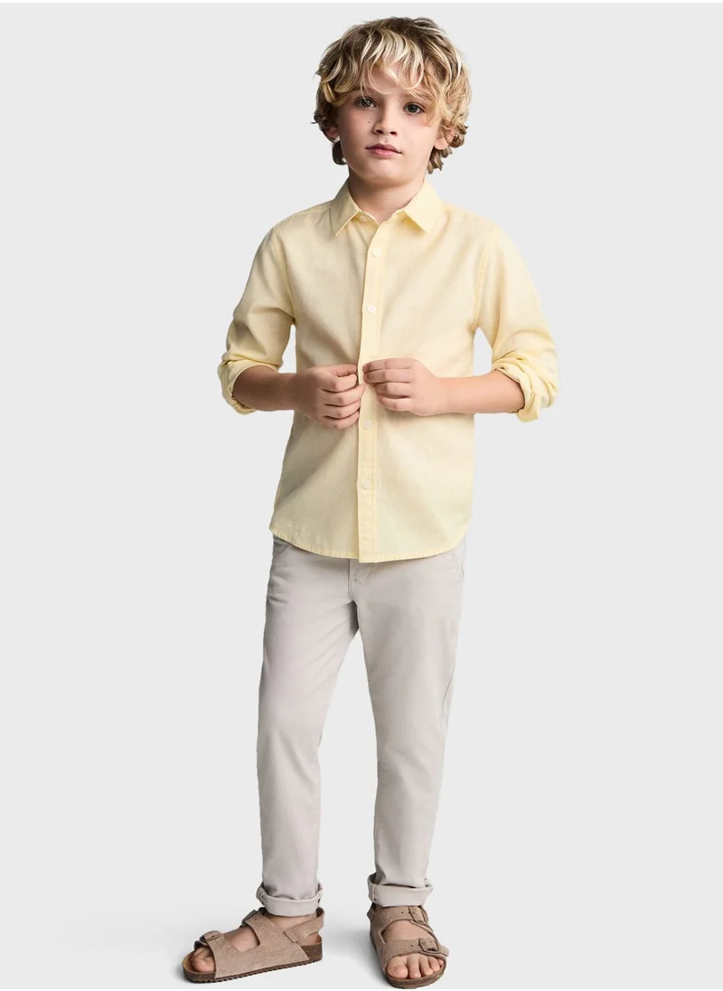 MANGO Kids Essential Slim Fit Shirt