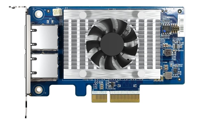 QNAP QXG-10G2T-X710 Two Port 10GbE Network Card with SR-IOV and iSCSI, Block-Based and Supports Multiple Virtual Disk Modes - Image 1