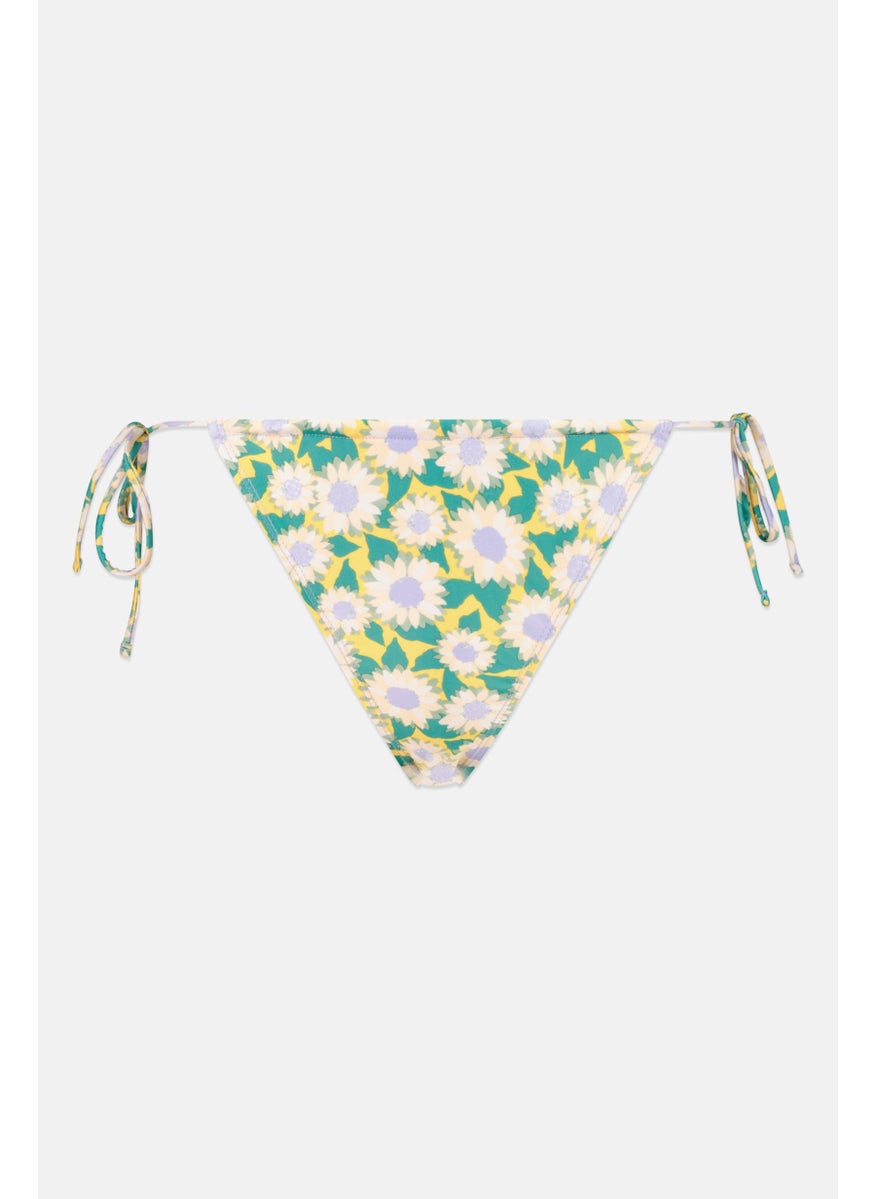 Lefties Women Floral Print Bikini Bottom, Multicolor  - Image 1