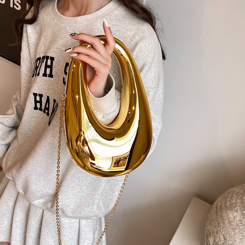 Acrylic Hard Shell Box Bag 2024 Texted Fashionable Evening Bag Chain Crossbody Women'S Bag Clasper Bag - Image 2