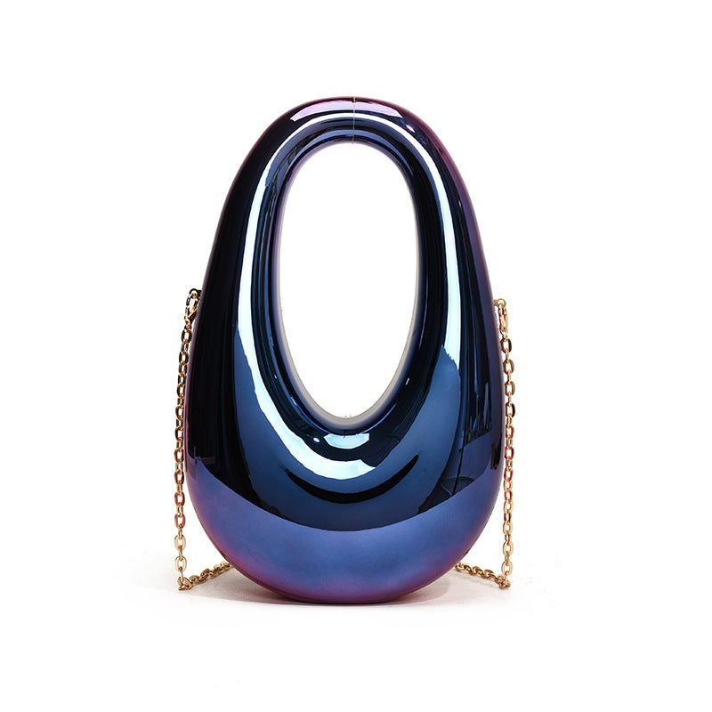 Acrylic Hard Shell Box Bag 2024 Texted Fashionable Evening Bag Chain Crossbody Women'S Bag Clasper Bag - Image 1