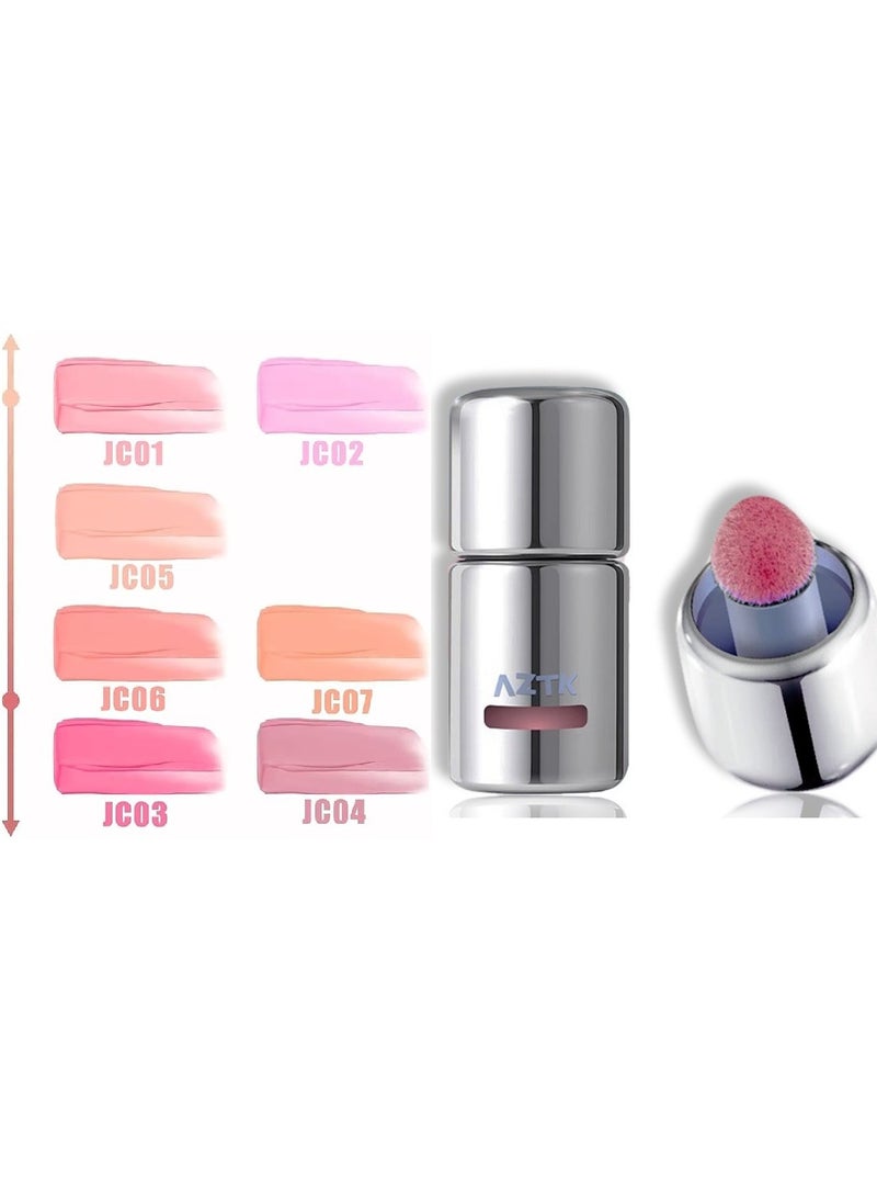 AZTK Liquid Blush, Aztk Blush Lotion, 2025 New Jelly Color Liquid Blushes, Jello Color Liquids Blushes with Sponge Head, Matte Nude Makeup Blusher Cream - Image 1