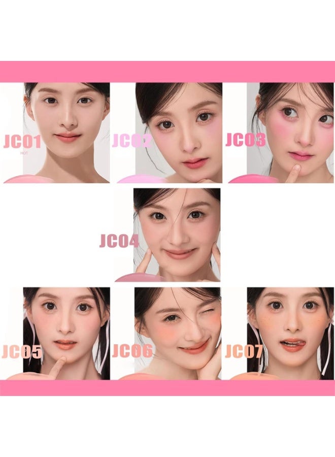 AZTK Liquid Blush, Aztk Blush Lotion, 2025 New Jelly Color Liquid Blushes, Jello Color Liquids Blushes with Sponge Head, Matte Nude Makeup Blusher Cream - Image 5