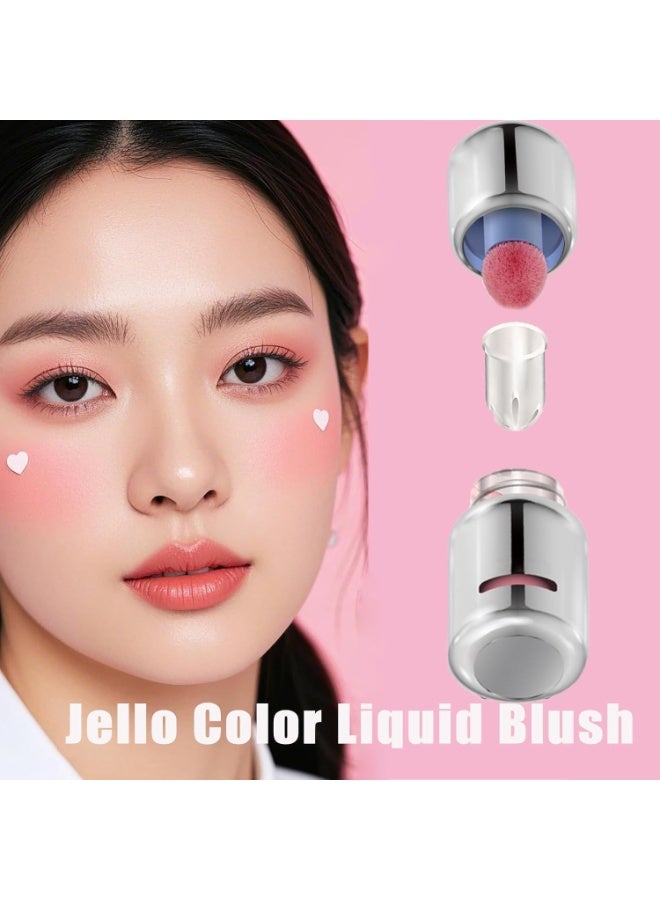 AZTK Liquid Blush, Aztk Blush Lotion, 2025 New Jelly Color Liquid Blushes, Jello Color Liquids Blushes with Sponge Head, Matte Nude Makeup Blusher Cream - Image 4