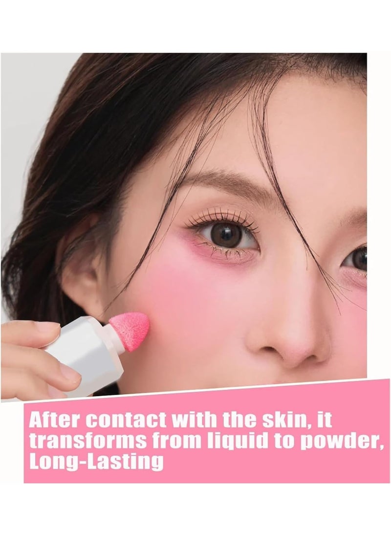 AZTK Liquid Blush, Aztk Blush Lotion, 2025 New Jelly Color Liquid Blushes, Jello Color Liquids Blushes with Sponge Head, Matte Nude Makeup Blusher Cream - Image 2