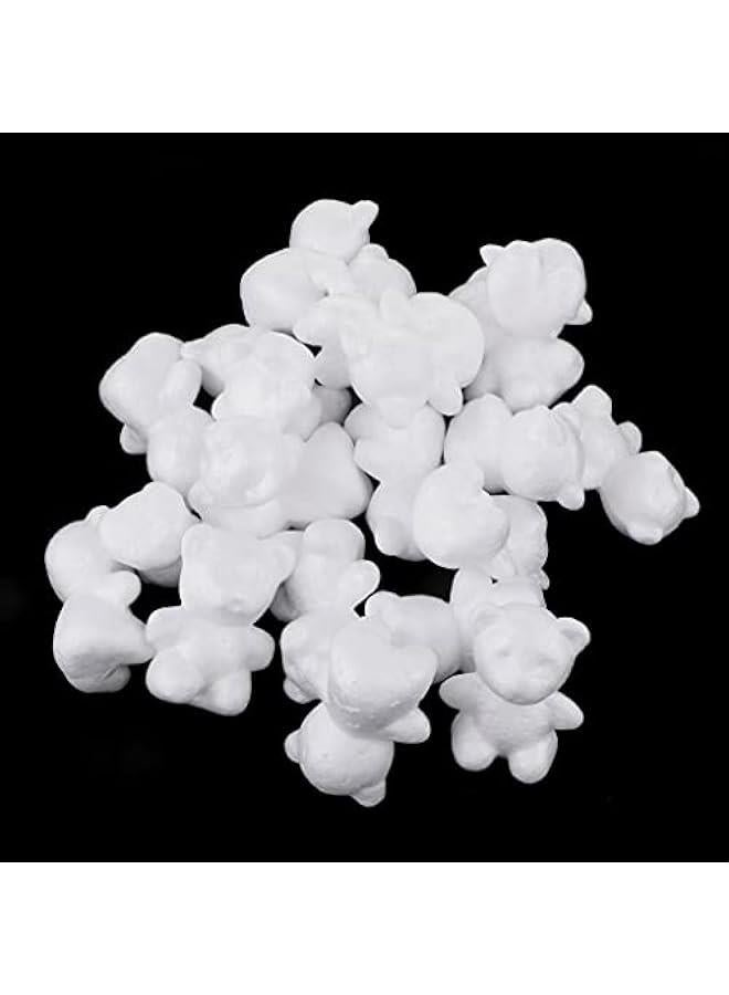 20Pcs Craft Foam - Animal Bear Shaped Foam for Craft,  Tree, Table Centerpiece, White Polystyrene Foam - Image 3