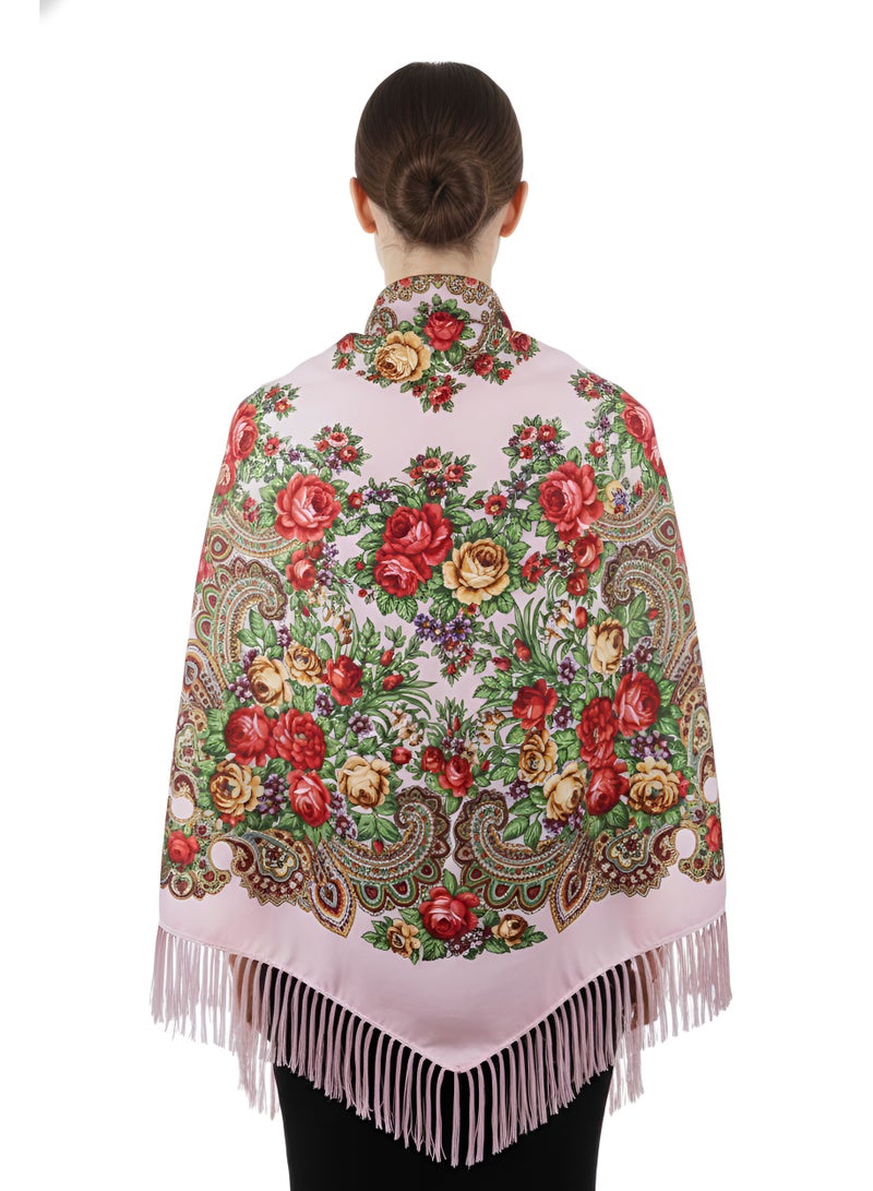 D'Daniela Sofiya Women's Eastern European Cotton Tassel Shawl - Image 5