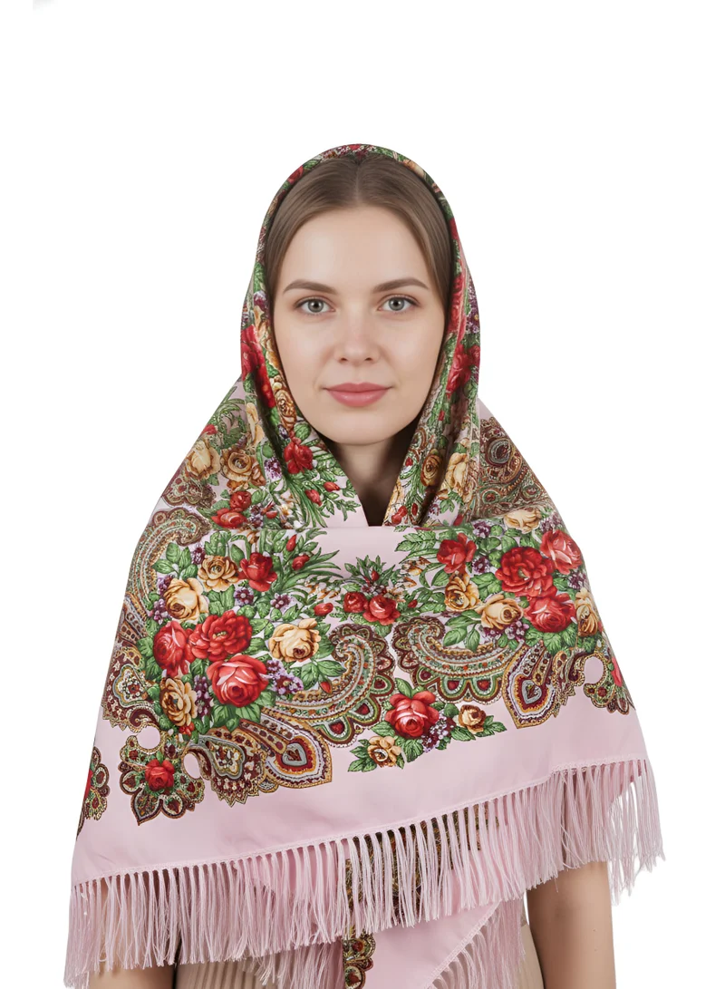 D'Daniela Sofiya Women's Eastern European Cotton Tassel Shawl
