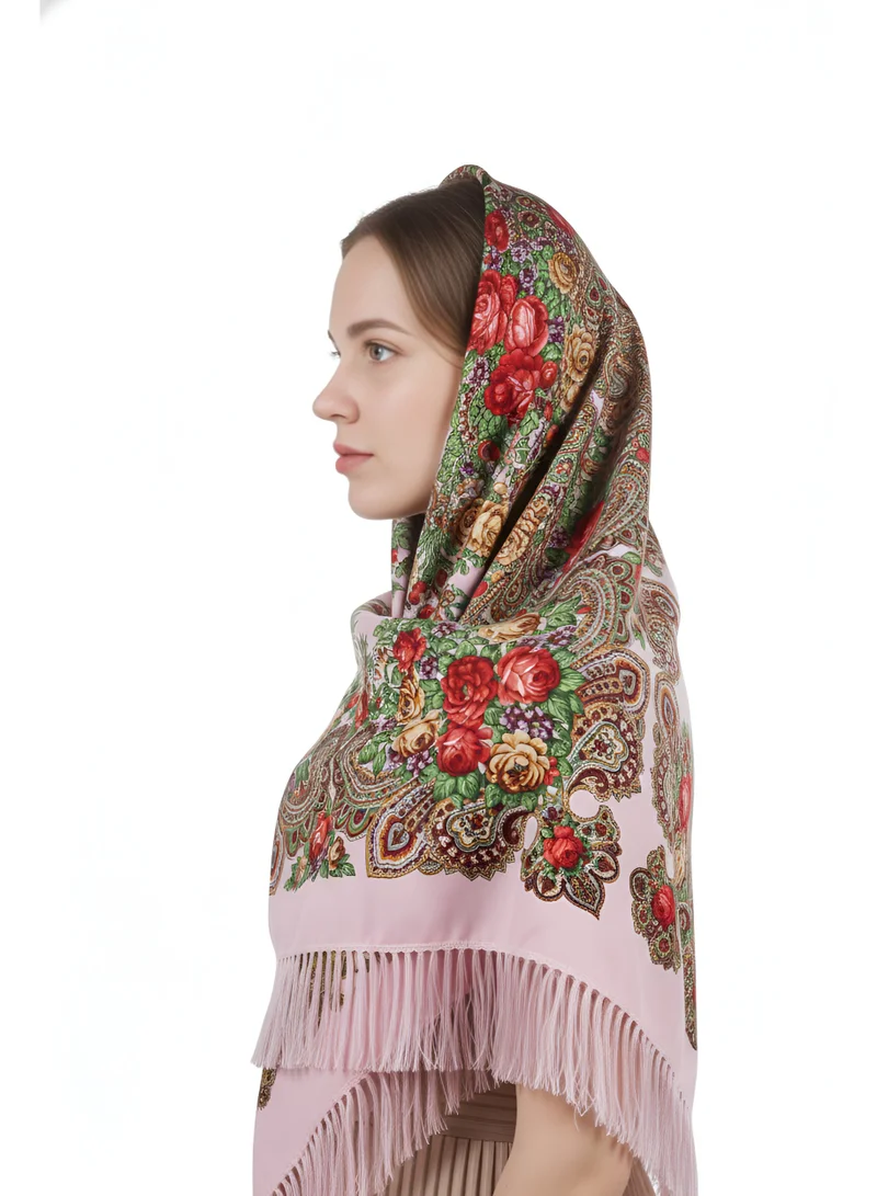 D'Daniela Sofiya Women's Eastern European Cotton Tassel Shawl