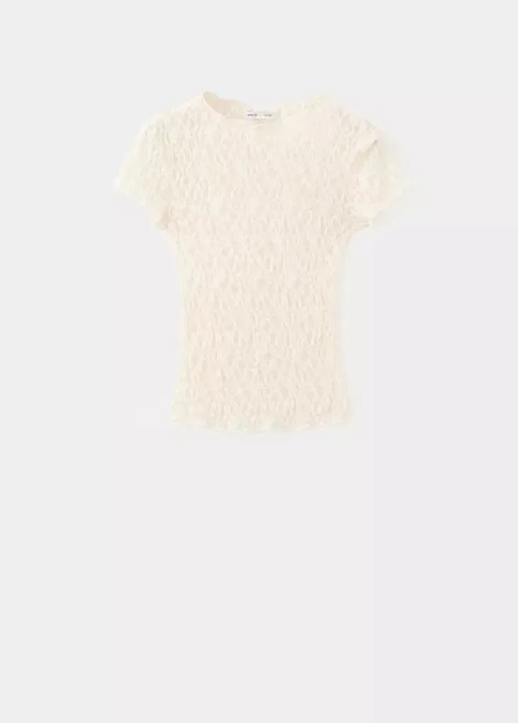 Mango  Short-Sleeve Lace T-Shirt for Women | Best Price UAE