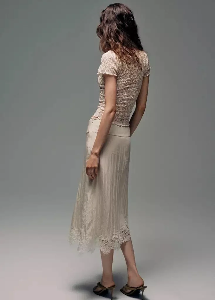 Mango  Short-Sleeve Lace T-Shirt for Women | Best Price UAE