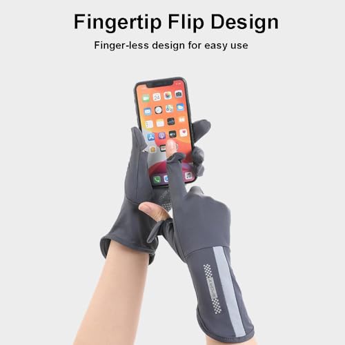 Gopendra Hand Gloves for Bike Riding for Women Sun Protection & Anti-Skid, Breathable, Open Finger Touch Screen, Driving, Cycling, Summer Cooling (Grey, Hand Gloves) - Image 5