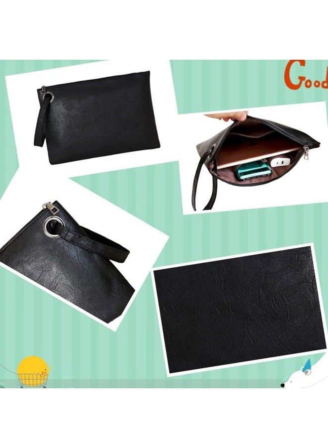 ruizedidi Clutch Purses for Women Evening Bag Women's Handbags Purse Trendy Designer Wedding Pu Leather Wristlet Black, Patchwork Patterns, 13*9.5 inches - Image 5